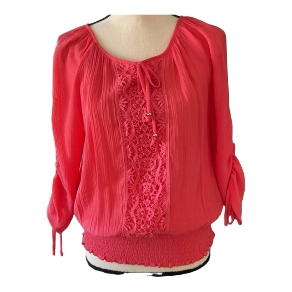 ♥️iZ Byer♥️ Crochet, Coral, Blouse size (XL)